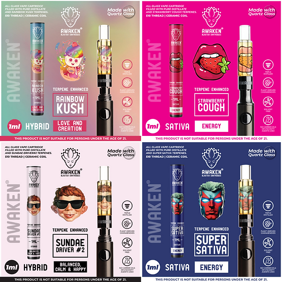 Awaken® Vape Blaster Cartridges 1ml