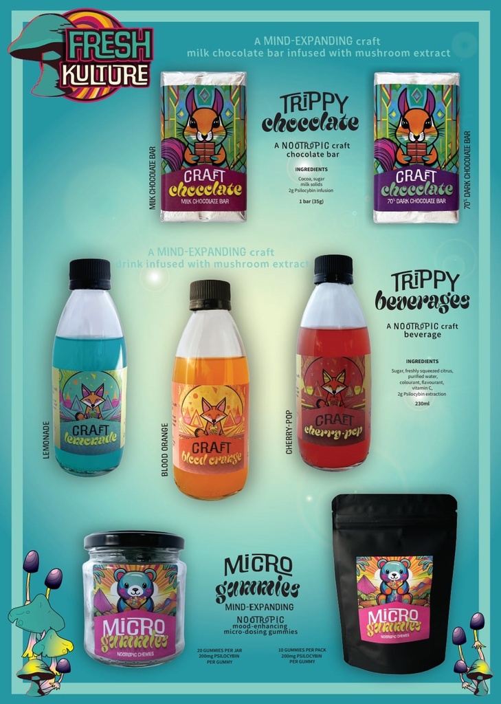 Trippy Nootropic Craft Chocolate Bar 35g - Milk Chocolate