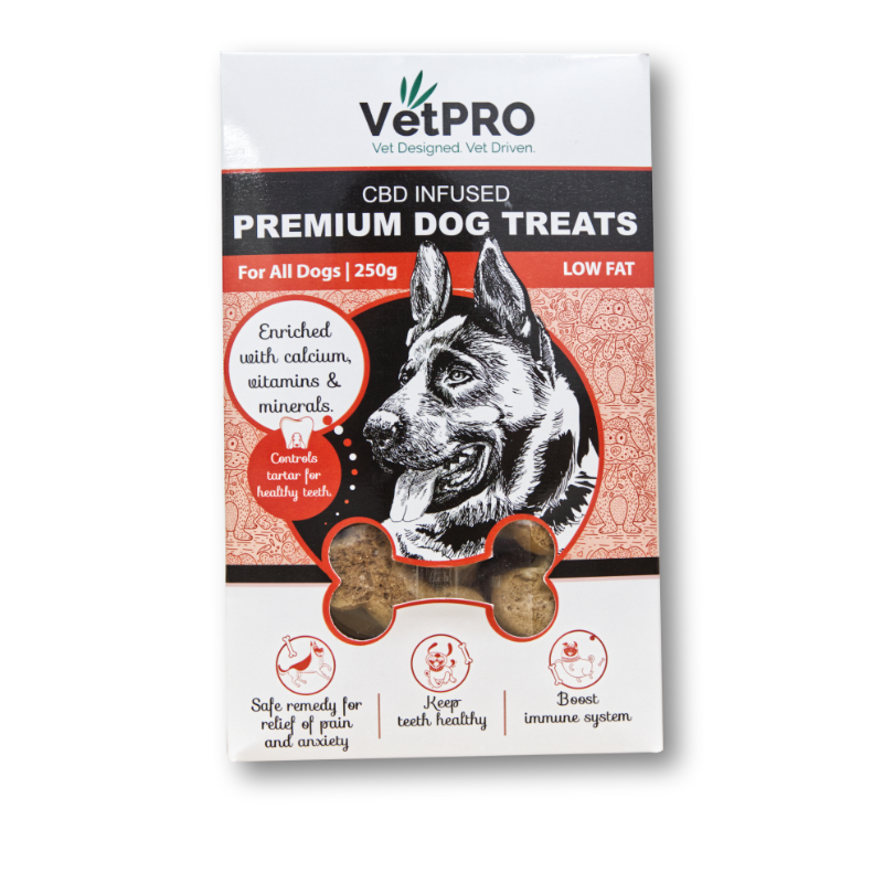 VetPro CBD Dog Biscuits 250g - Premium