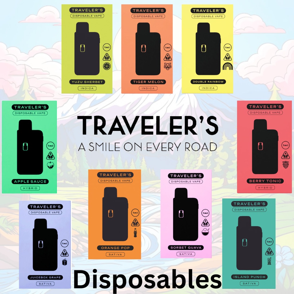 Traveler’s® Stealth Disposable Vapes 1ml - Sorbet Guava (Sativa)