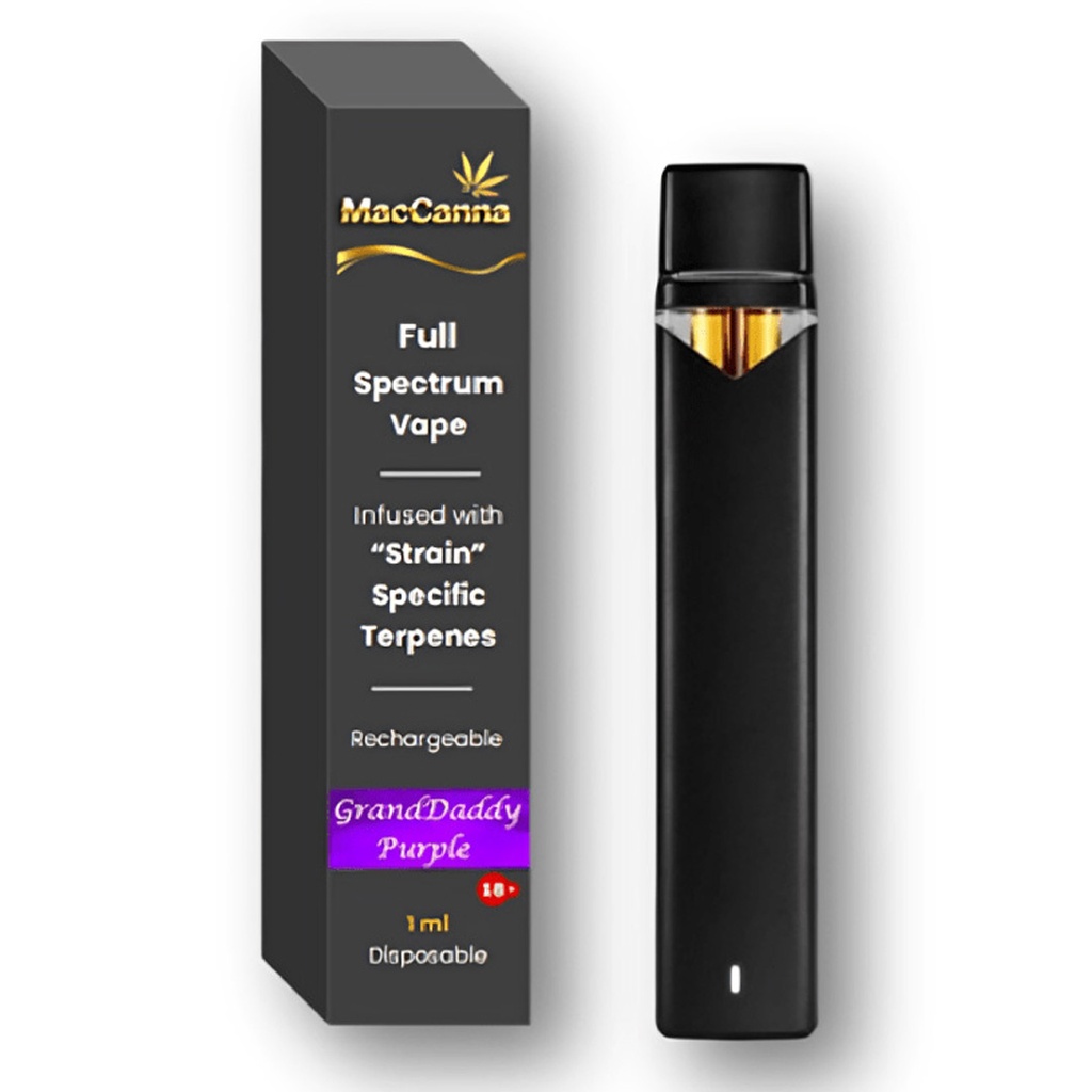 Full Spectrum Disposable Vape 1ml - GrandDaddy Purple (Indica)